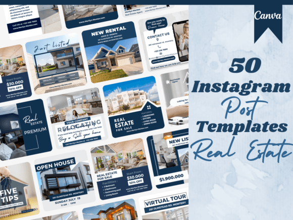 Download 50 Real Estate Instagram Posts Templates - Template Collection