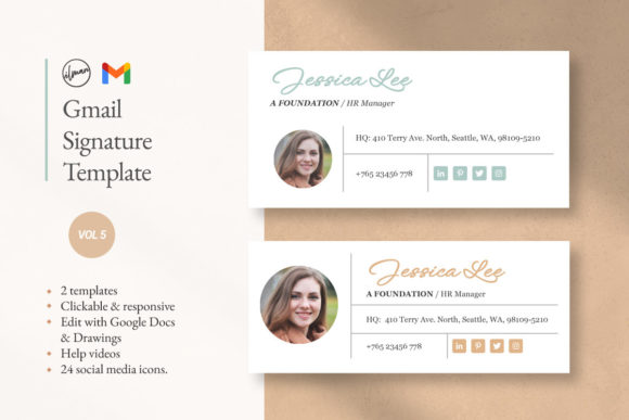 Download Clickable Gmail Signature Template - Template Collection
