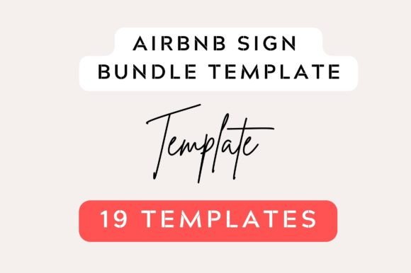 Download 19 Editable Airbnb Sign Bundle Templates - Template Collection