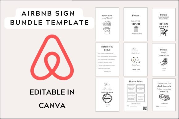 Download Airbnb Sign Bundle Templates - Template Collection