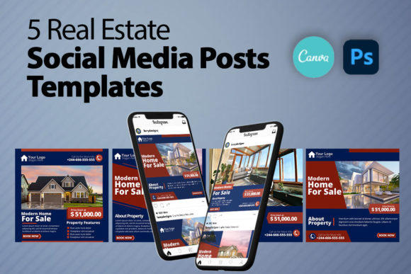 Download 5 Real Estate Social Ads Templates - Template Collection