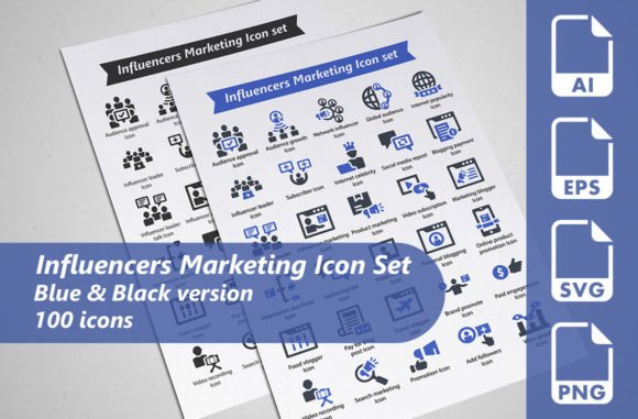 Download Influencers Marketing Icon Set - Set Collection