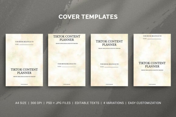 Download TikTok Content Planner Cover Templates - Template Collection