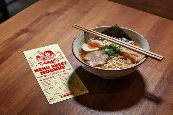 Download Ramen Restaurant Branding Mockup Set - Set Collection