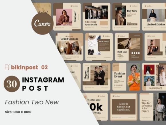 Download Fashion Canva Instagram Post Template - Template Collection