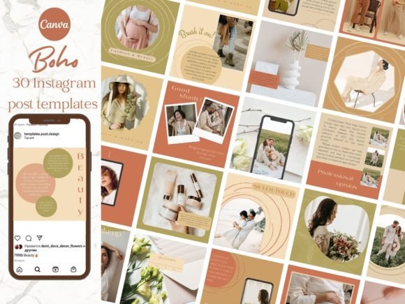 Download Boho Fashion Beauty Instagram Templates - Template Collection