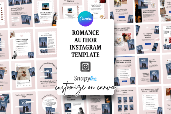 Download Romance Author Canva Instagram Template - Template Collection