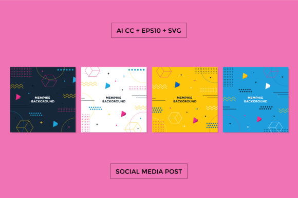 Download Social Media Memphis Square Template - Template Collection