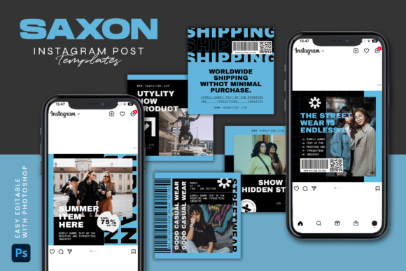 Download SAXON - Instagram Post Template - Template Collection