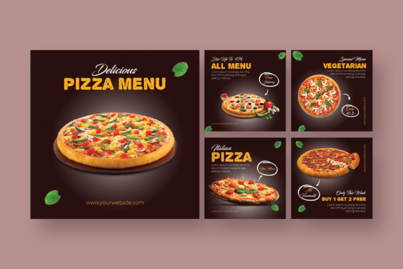 Download Pizza - Food Instagram Post Template - Template Collection