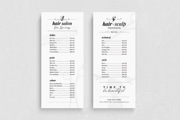 Download Hair Salon Price List Template - Template Collection