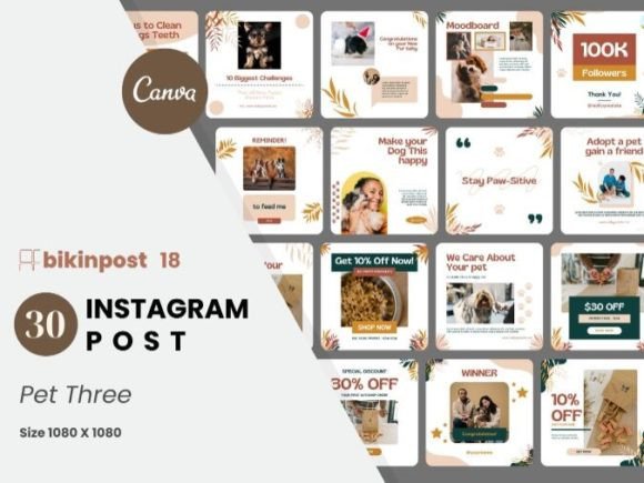 Download Pet Three Canva Instagram Post Template - Template Collection