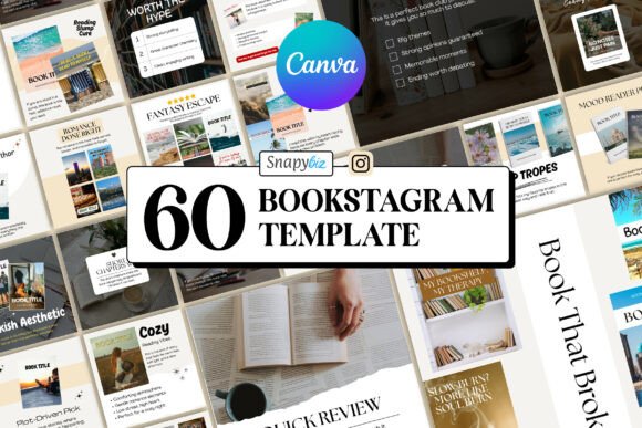 Download Bookstagram Canva Social Media Templates - Template Collection