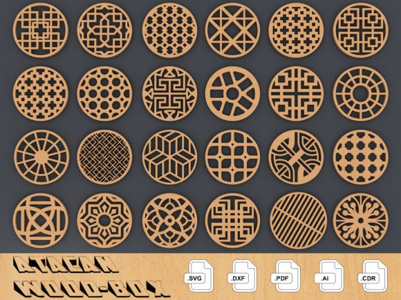 Download Coaster Bundle Templates Vector Digital - Template Collection