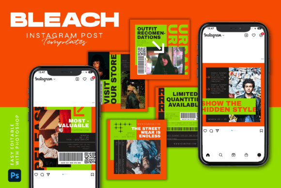 Download BLEACH - Instagram Post Template - Template Collection