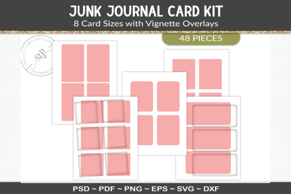 Download Junk Journal Cards Template Kit - Template Collection