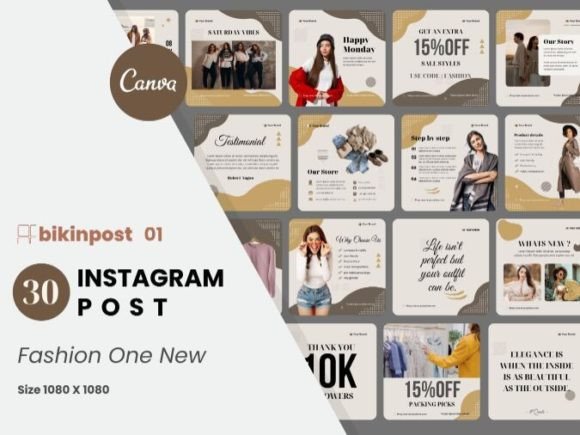 Download Fashion Canva Instagram Post Template - Template Collection