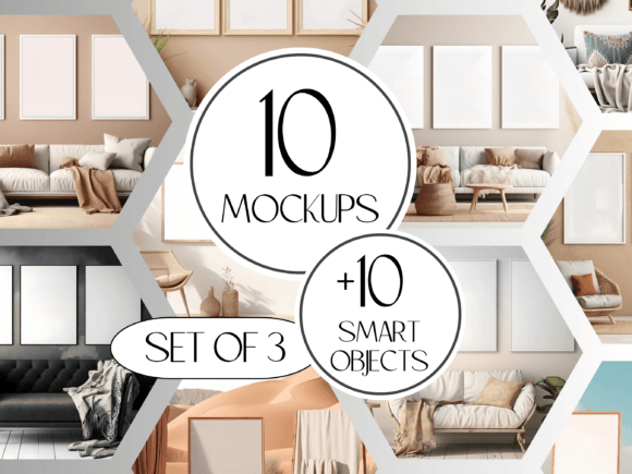 Download Frame Mockup Bundle, 10x PSD Templates - Template Collection
